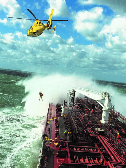 Pilot at Work in Storm